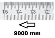 HORIZONTAL FLEXIBLE RULE CLASS II RIGHT TO LEFT 9000 MM SECTION 30x1 MM<BR>REF : RGH96-D29M0E150
